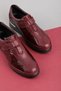 Genuine Leather Women's Anatomical Comfortable Lightweight Casual Shoes Ndr.27011 Burgundy Croco - 8