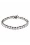 Large Round Stone Silver Waterway Bracelet