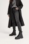Women's Black Winter Boots with Thick Soles, Tr01Mk05A.