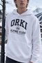 Alpine Club Mountain-Themed Printed White Unisex Oversized Hoodie. - 2