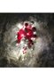 60cm Lighted Christmas Stair Swag, Snowy Pine, Big Red Bow, Berries Baubles Pinecones for Stair Railing Mantel - 3