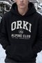Alpine Club Mountain-Themed Printed Black Unisex Oversized Hoodie. - 3