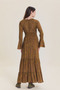 Elastic-Neck Spanish Sleeve Winter Dress - 4