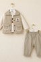 Sweetme 3-Piece Set with Vest for Baby Boys, Beige. - 4