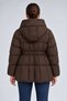 Thick Collar Goose down Coat Dark Brown - 4