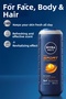 Men Men's Invigorating Shower Gel Sport 500ml, for Body, Hair, and Face, with a Cotton Swab as a Gift. - 2