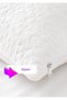 White Single Pillowcase with Quilted Patterned Design, Solid Color - 3