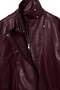 Burgundy*001 Oversized Faux Leather Bomber Jacket with Stand-Up Collar Twoaw27Mo00042 - 2