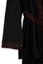 Siyah 3'lü Leopar Detaylı Sabahlık+Atlet+Pantolon Viskon Örme Pijama Takımı THMAW27PT00257 - 2
