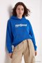Saks Slogan Kalın İçi Polarlı Oversize/Geniş Kesim Kapüşonlu Örme Sweatshirt TWOAW27SW00170 - 2