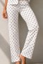 Women's Classic Natural Button Night Snow White Pajama Set - 4