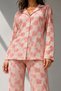 Women's Long Sleeve Cotton Pink Pajama Set - 3