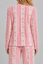 Women's Wide Leg Relaxed Pink Pajama Set 4692 - 6