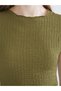 Rmz Gi̇yi̇m Farkiyla Zero Roba Collar Textured Women's Bodysuit - 4