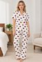 Women's Patterned White Short Sleeve Pajama Set 4828 - 2