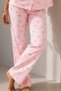 Women's Classic Natural Button Night Pink Pajama Set - 4