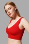 Seamless Gathering Padded Bra Without Underwire 5040 Red - 2