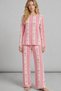 Women's Wide Leg Relaxed Pink Pajama Set 4692 - 3