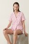 Women's Relaxed Elastic Pink Pajama Set - 6