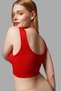 Seamless Gathering Padded Bra Without Underwire 5040 Red - 3