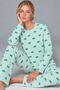Women's Comfort Flexible Green Pajama Set 4801 - 5