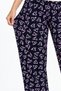 Women's Striped Blouse Patterned Strappy Ecru Pajama Set - 2