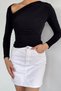 Women's Draped V-Neck Blouse - 3
