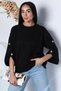 Gülseli Crew Neck Knit Sweater with Button Detail. - 4