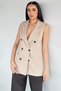 Women's Double-Breasted Collared Lined Vest