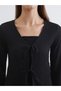 Textured Blouse with I-V Tie-Detail from Freezen Store - 7