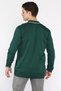 Men's Polo Neck Self-Stripe Patterned Knitwear Sweater - 3