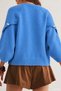 Gülseli Crew Neck Knit Sweater with Button Detail. - 4