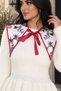 Gülseli Women's Knit Blouse with a Collar and Scarf Detail. - 3