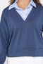 Women's Shirt Garnished Sweatshirt - 3
