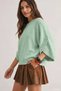 Gülseli Crew Neck Knit Sweater with Button Detail. - 3