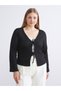 Textured Blouse with I-V Tie-Detail from Freezen Store - 4