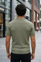 Men's Crew Neck Patterned Knitwear T-Shirt - 2