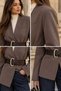 Perry Women's Blazer Jacket with Belt Accessories - 4