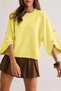 Gülseli Crew Neck Knit Sweater with Button Detail. - 3