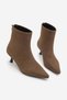 Women's Pointed Toe, Slim Leg, High Heel, Zip-Up Boots by Derlis in Light Brown Suede - 6