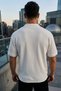 Men's Polo Neck T-Shirt with Self-Line Pattern - 2