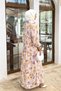Patterned Summer Hijab Dress with Elasticated Sleeves and Front Button Detail - 4