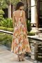 Gülseli Shoulder Tie Patterned Dress - 5