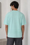 Men's Crew Neck Embossed Printed T-Shirt - 4