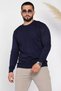 Men's Crew Neck Patterned Knitwear Sweater