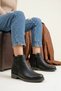 ZRİN-165-212 Luxe Waterproof Lace-Free Zipper Women's Boots with Black Stone Accents