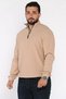 High Collar Jacquard Half Zipper Men's Sweatshirt