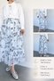 Patterned Chiffon Hijab Skirt with Elastic Waist