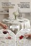 Stylish Round Tablecloth with Daisy Pattern - Premium-Quality Fabric, Stain Resistant, Digital Print, Waterproof, for Kitchen, Living Room, Balcony, and Garden - 3