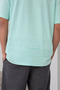 Men's Crew Neck Embossed Printed T-Shirt - 2